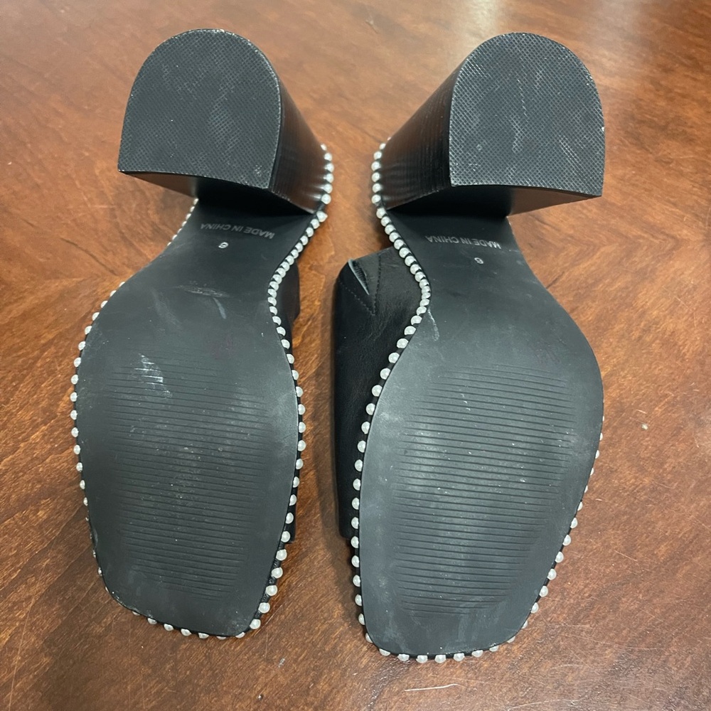 Steve Madden Leather Block Heel Pearl  Decoded Sandals - Picture 11 of 12